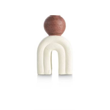 Coco Maison Lot kandelaar H15,5cm Creme